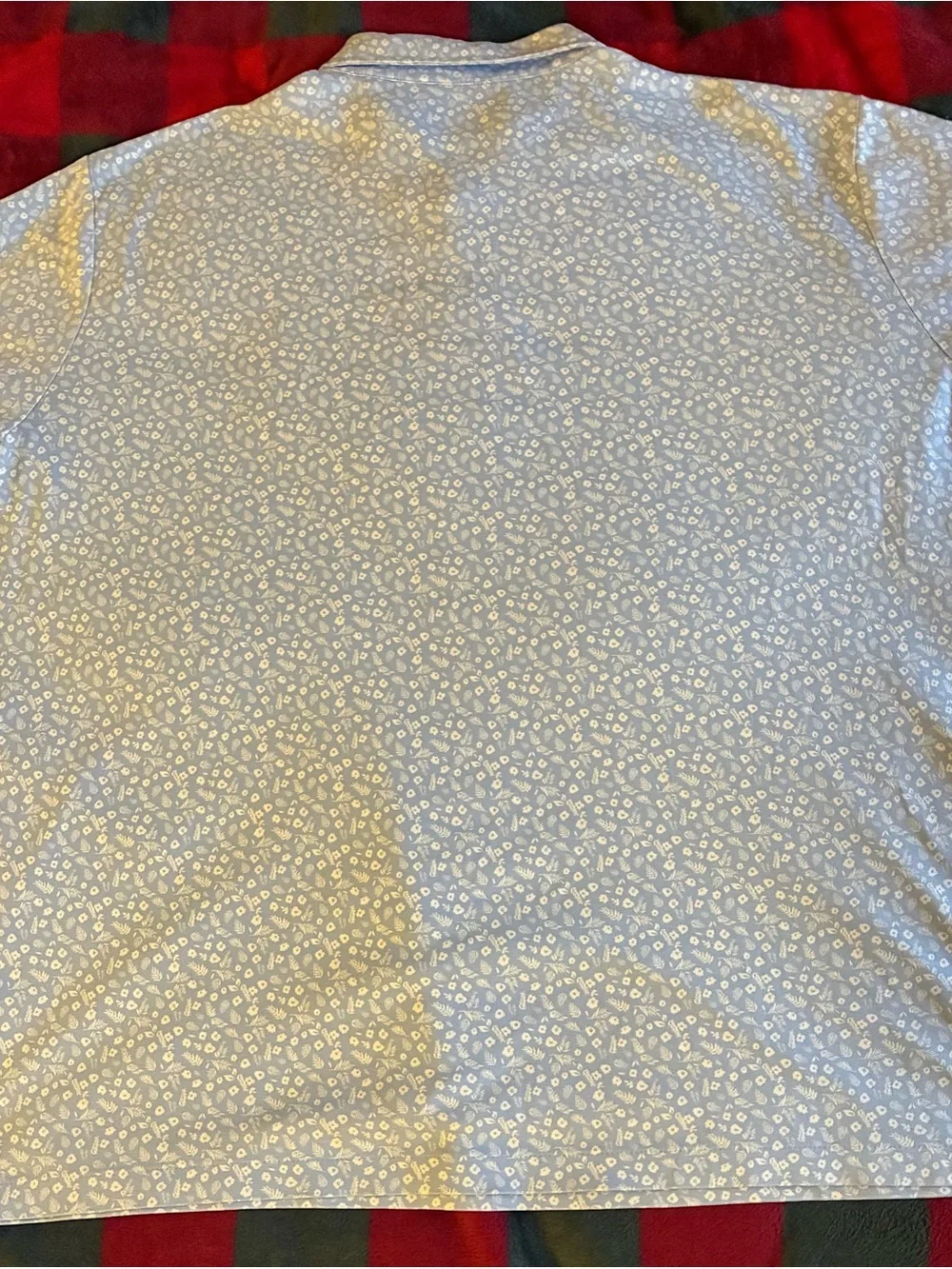 Ralph Lauren Light Blue Floral Print Polo with Navy Pony